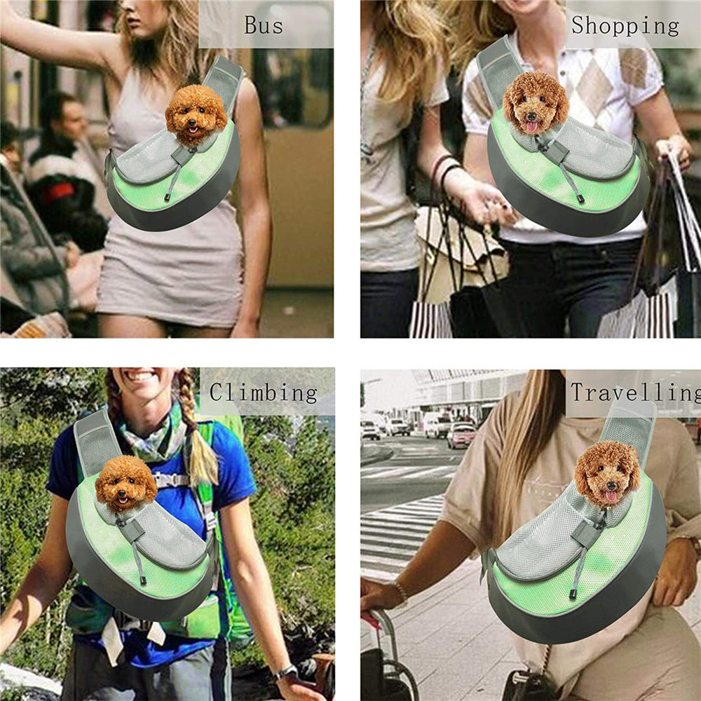 Travel Portable Crossbody Shoulder Bag Breathable Mesh Pet Backpack