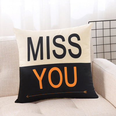 Cartoon short plush pillow