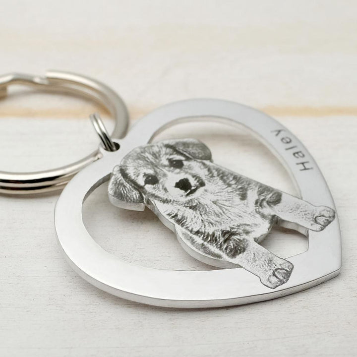 Custom Keychain Picture Keyring Dog Photo Keychain Pet Memo