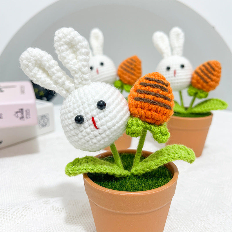 Hand-woven Sunflower Potted Home Decoration Finished Product