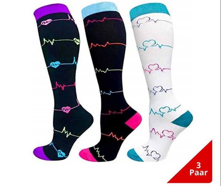 Ladies running stretch compression sports socks