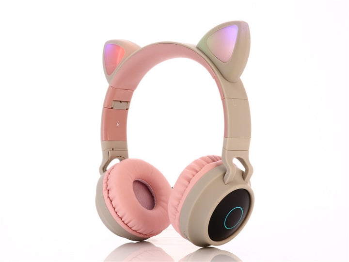 Cartoon Head-mounted Cat Ears Gaming Wireless Bluetooth Headset