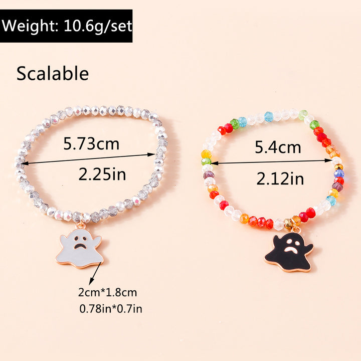 Ornament Halloween Ghost Beaded Bracelet Set Creative