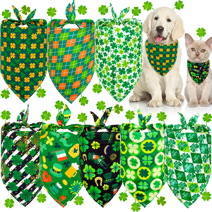 Lucky 4th Leaf Clover Dog Bandana