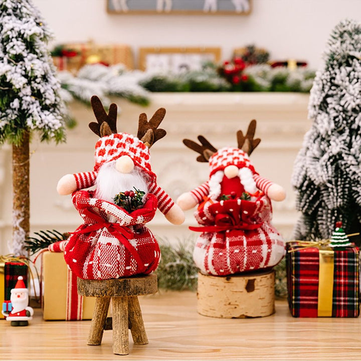 Christmas Decorations Antler Gift Bag Doll
