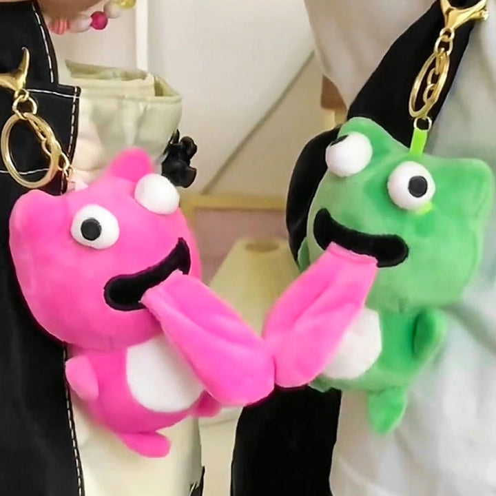 Magnetic Frog Tongue Kiss Keychain