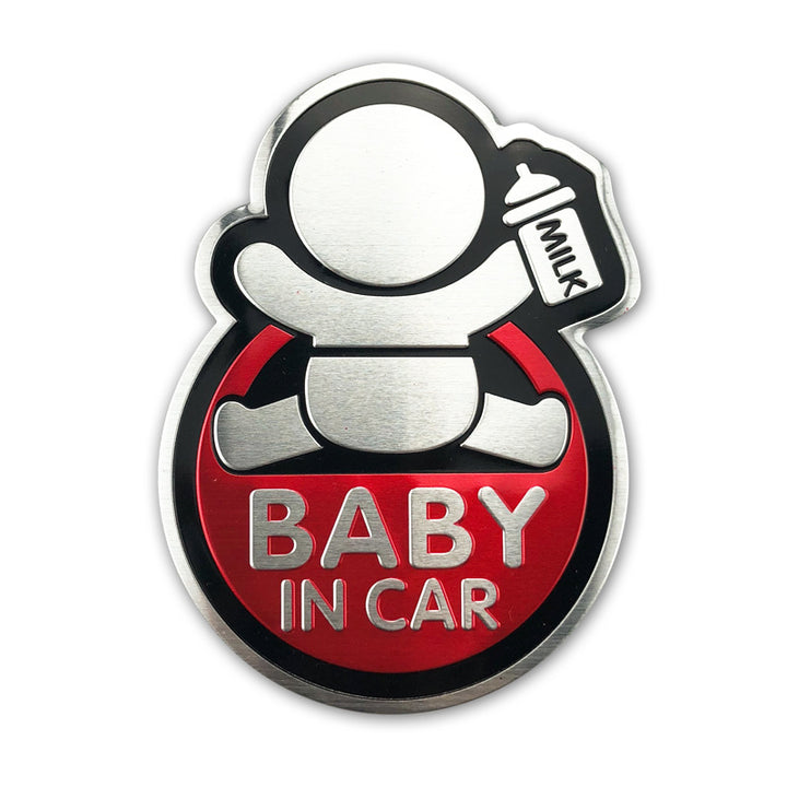 BABY IN CAR BABY Pregnant Women Warning Metal Aluminum Sheet CAR Decoration Sticker