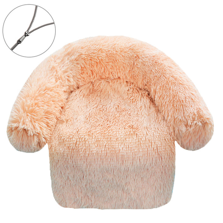Zipper Removable Washable Plush Kennel Plush Blanket Integrated Pet Bed Dog Sofa Bed Delivery Standard