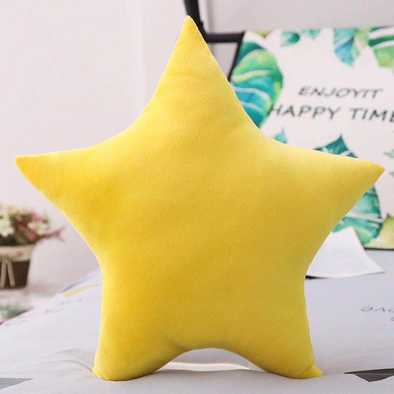 Five-pointed Star Plush Car Lumbar Pillow