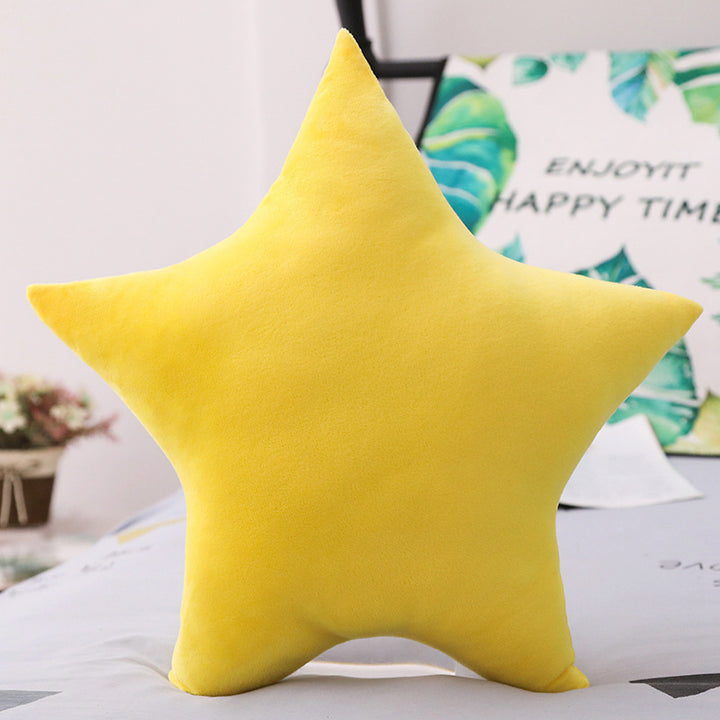 Five-pointed Star Plush Car Lumbar Pillow