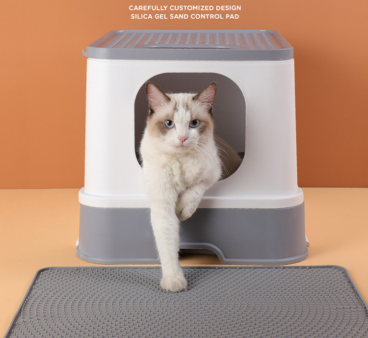 Fashion Pet Silicone Sand-proof Cat Litter Box Foot Mat