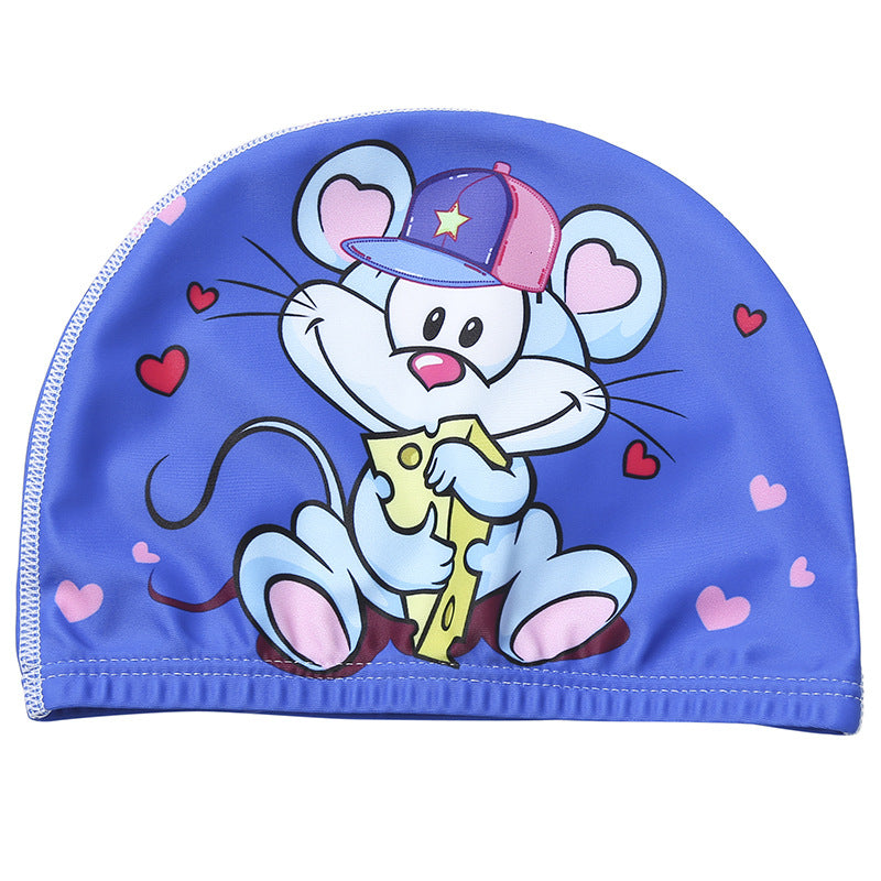 Children's Swimming Hat Printed Cartoon Comfortable Swimming Cloth Hat