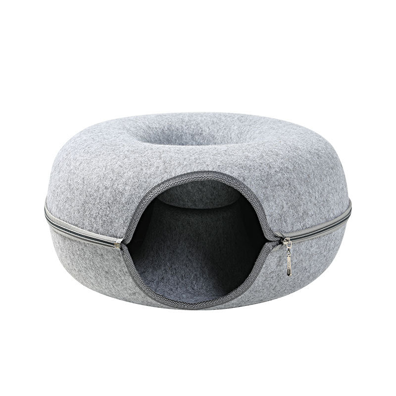 Cat Nest Round Woolen Tunnel