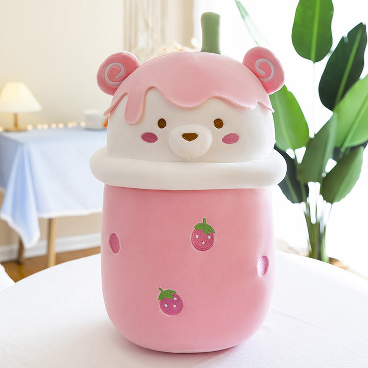 Toy Milk Tea Cup Pillow Creative New Pearl Milk Tea Bear Plush Doll