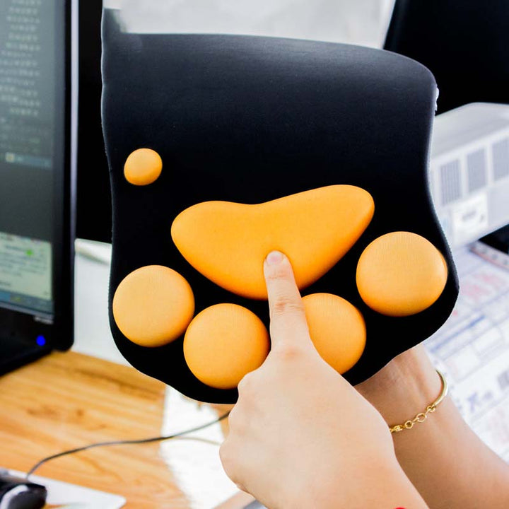 Cat Paw Mouse Pad With Wrist Support Cartoon Cute Cats Paw Soft Silicone Rests Wrist Cushion Fashion Rest Comfort Mouse Pats