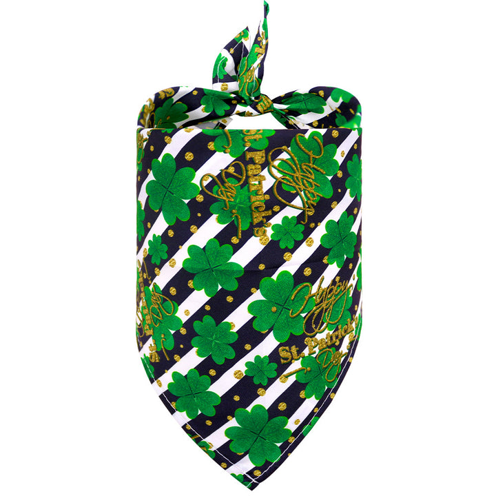 Lucky 4th Leaf Clover Dog Bandana