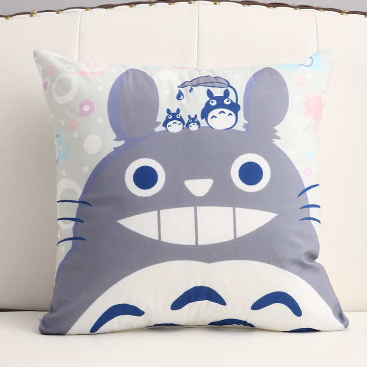 Cartoon short plush pillow