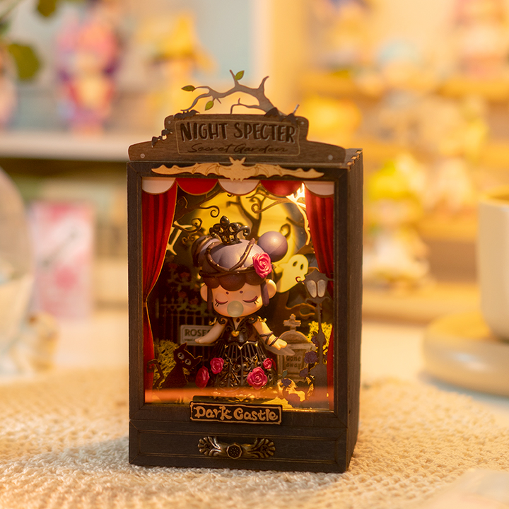 Robotime Rolife Dollhouse DIY Miniature Secret Garden Box Theater With Light 4 Styles Home Decor Assembly 3D Wooden Toys DS023