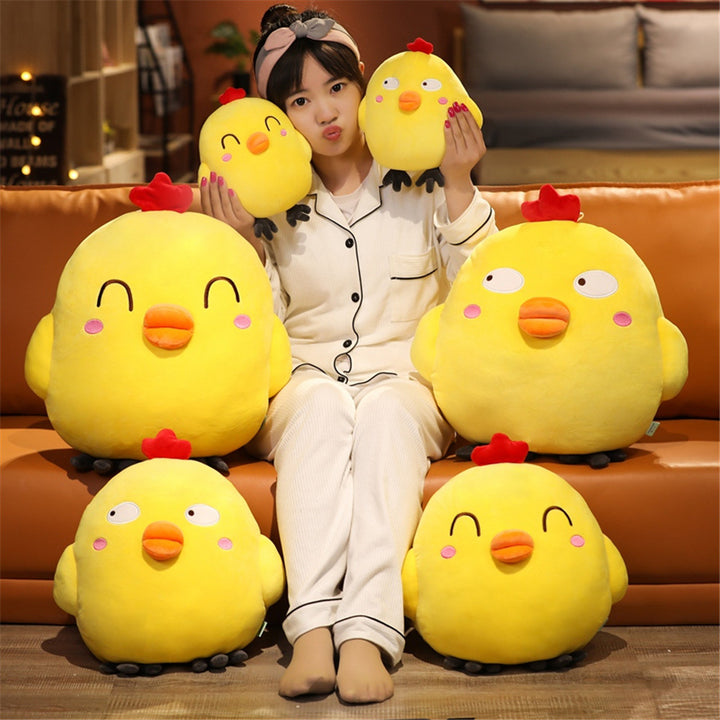 Cute Funny Expression Little Yellow Chicken Doll