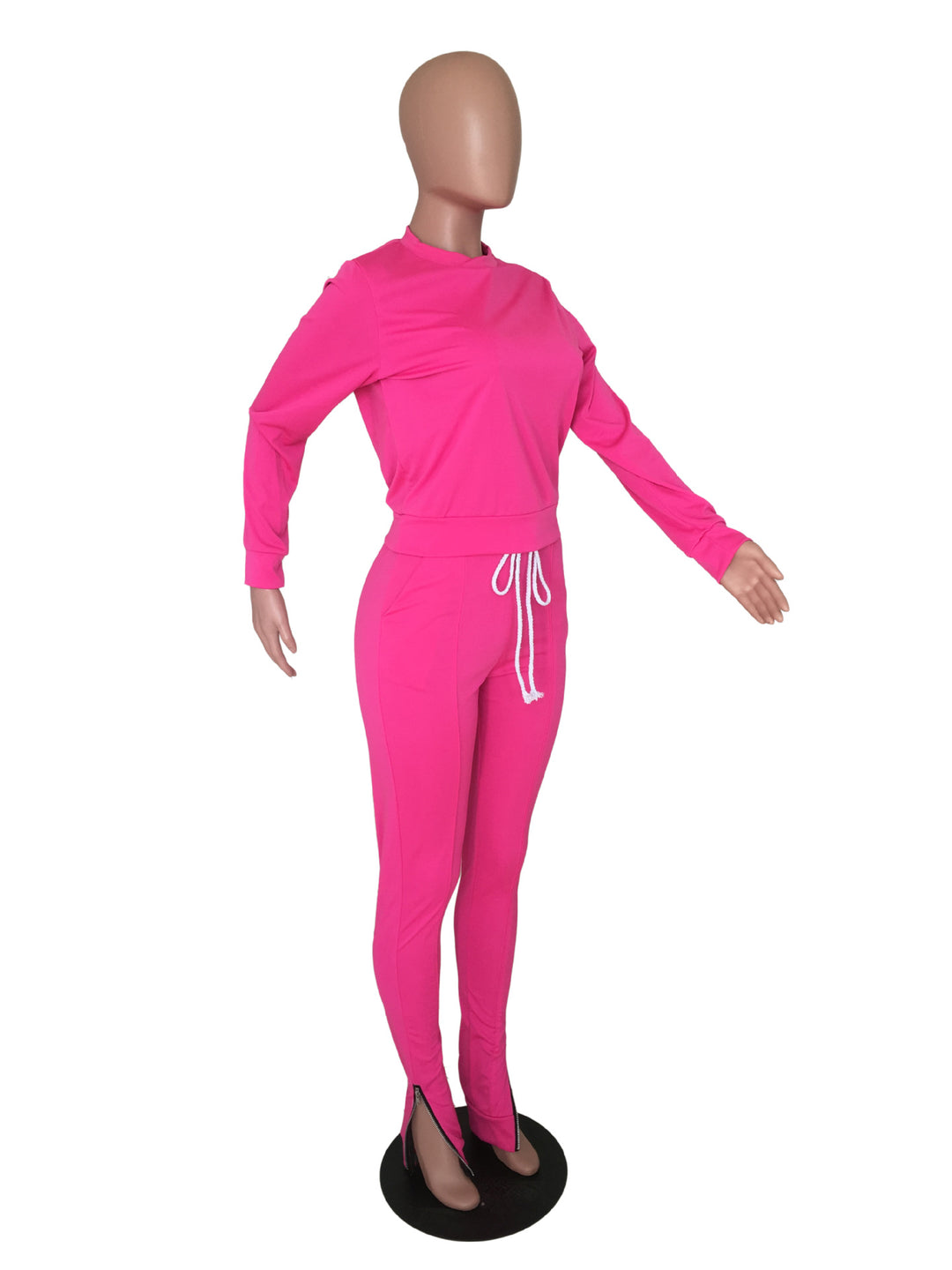 Fashion leisure sports foot zipper suit