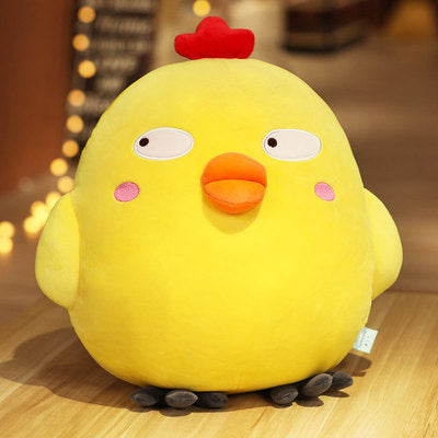 Cute Funny Expression Little Yellow Chicken Doll