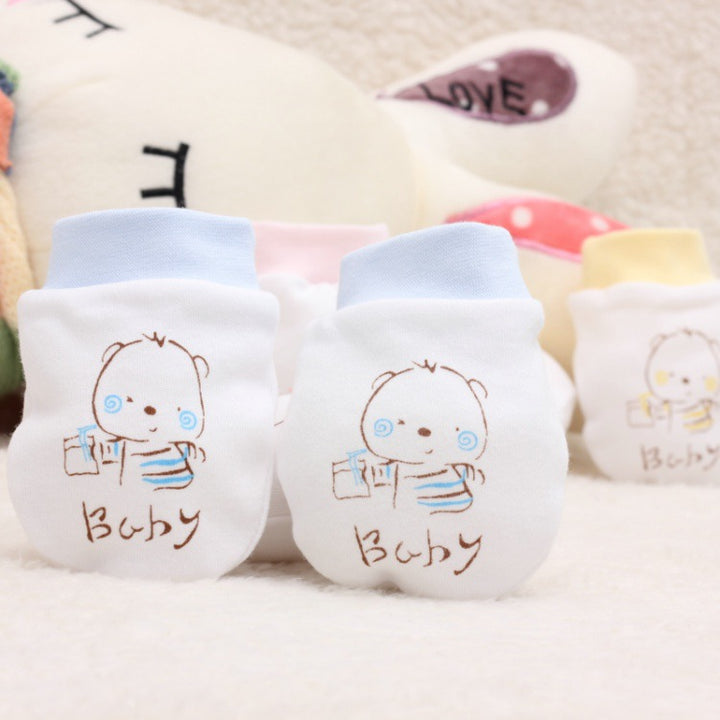 Baby Cartoon Anti-Scratch Face Gloves