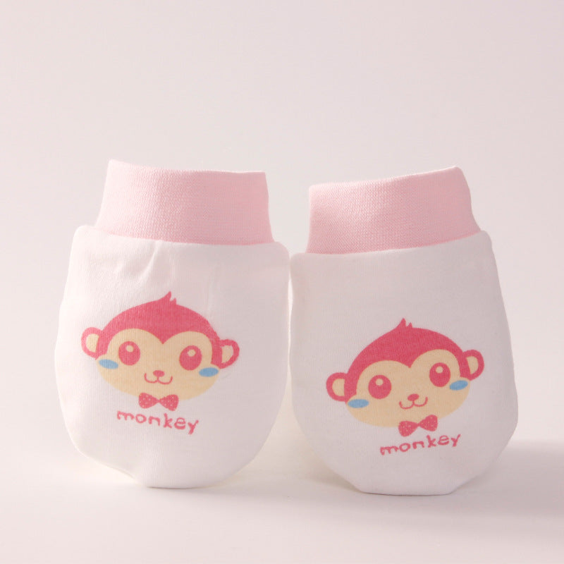 Baby Cartoon Anti-Scratch Face Gloves