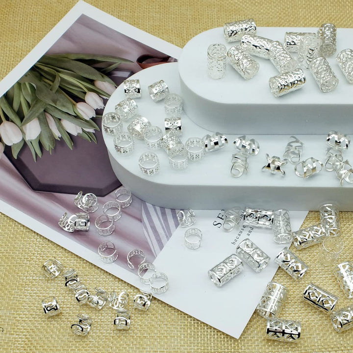 Gold And Silver Hollow Circle Hair Extension Buckle