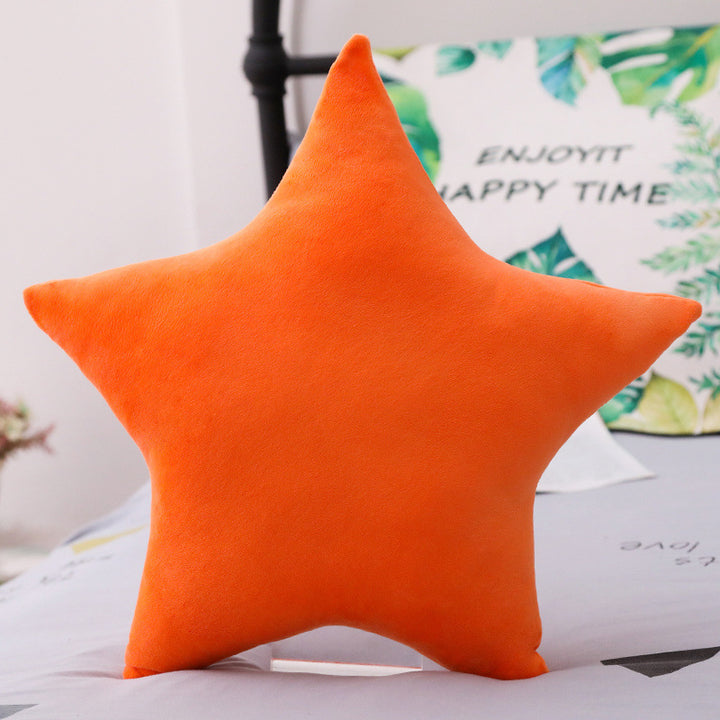 Five-pointed Star Plush Car Lumbar Pillow