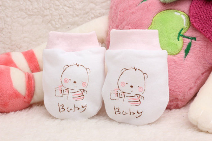Baby Cartoon Anti-Scratch Face Gloves