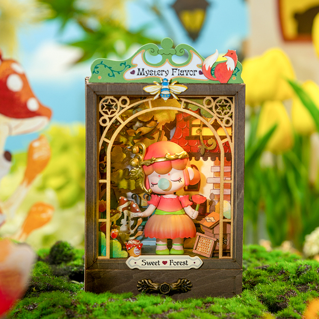 Robotime Rolife Dollhouse DIY Miniature Secret Garden Box Theater With Light 4 Styles Home Decor Assembly 3D Wooden Toys DS023
