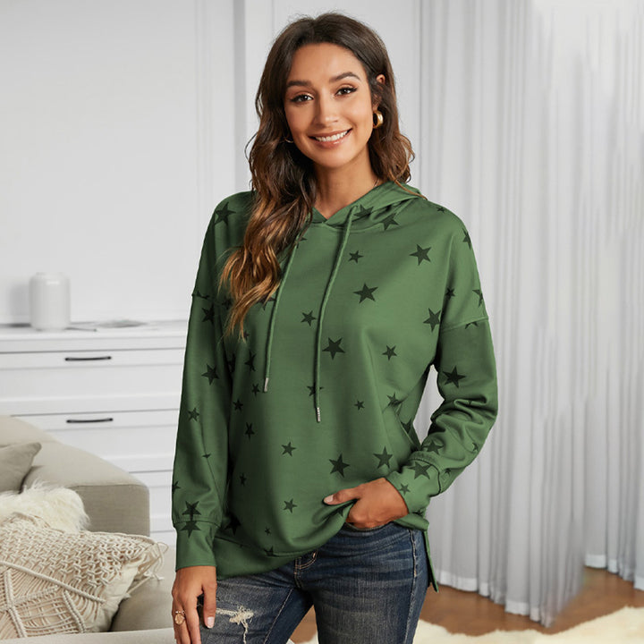 Loose-fitting V-neck Long Sleeves Top