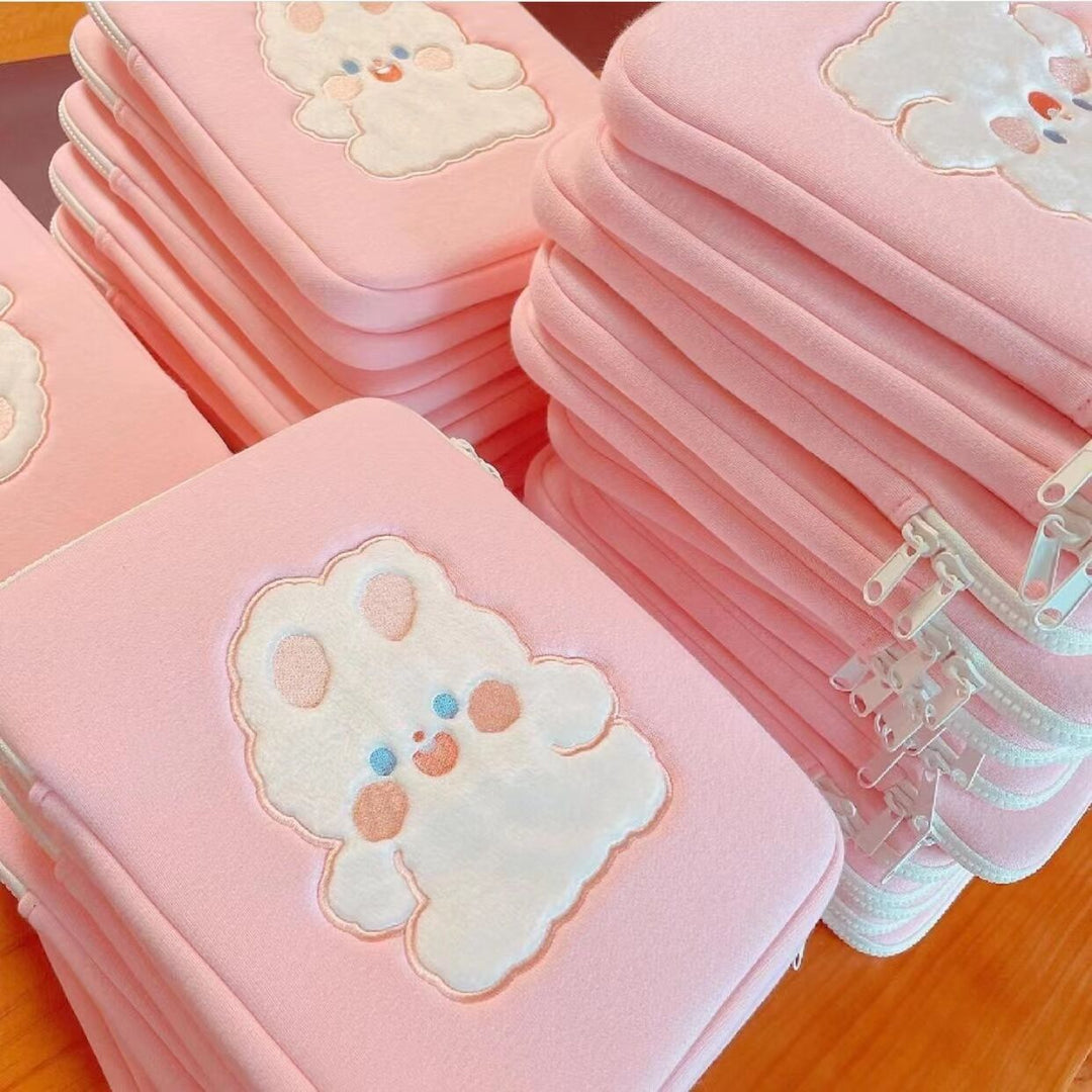 Cute Cute Rabbit Storage Bag With Embroidery Bow