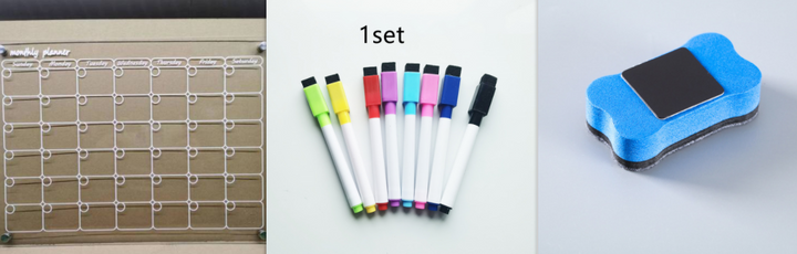 Acrylic Magnetic Dry Wipe Plate Calendar For Refrigerators