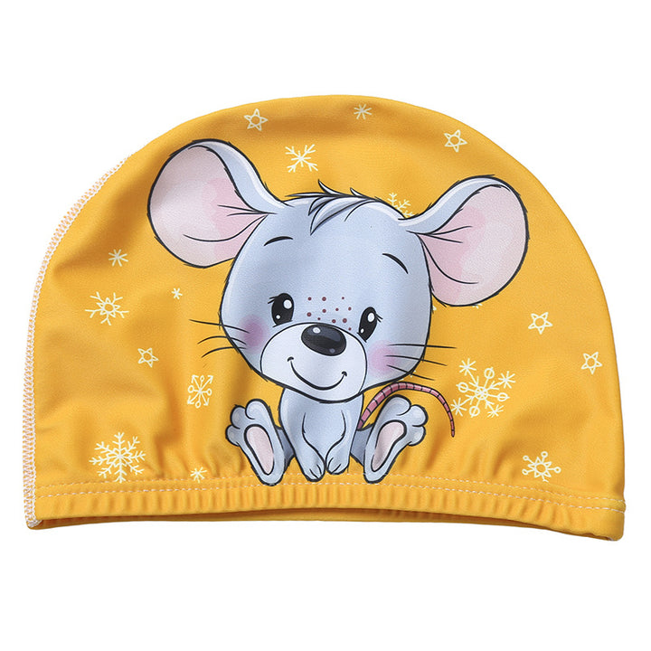 Children's Swimming Hat Printed Cartoon Comfortable Swimming Cloth Hat