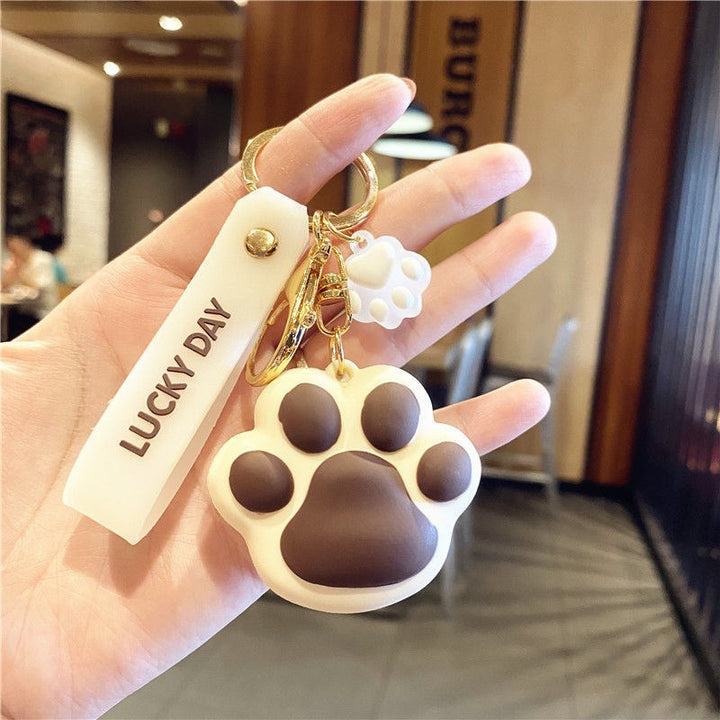 Women's Fashion Creative Cat Paw Keychain