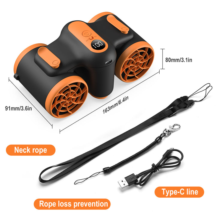 Portable Hanging Waist Fan With Recharge Battery Ultra Quiet Wearable Electric Fan Handheld Air Cond