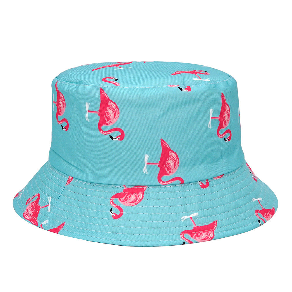 Flamingo Pattern Bucket Hat Outdoor Sports Sunhat