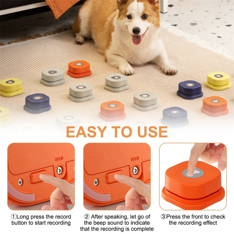 4 Colors Pet Communication Button One-click Prevent Physical Inactivity Recordable Dog Talking Button Toy Cat Toy Pet Products