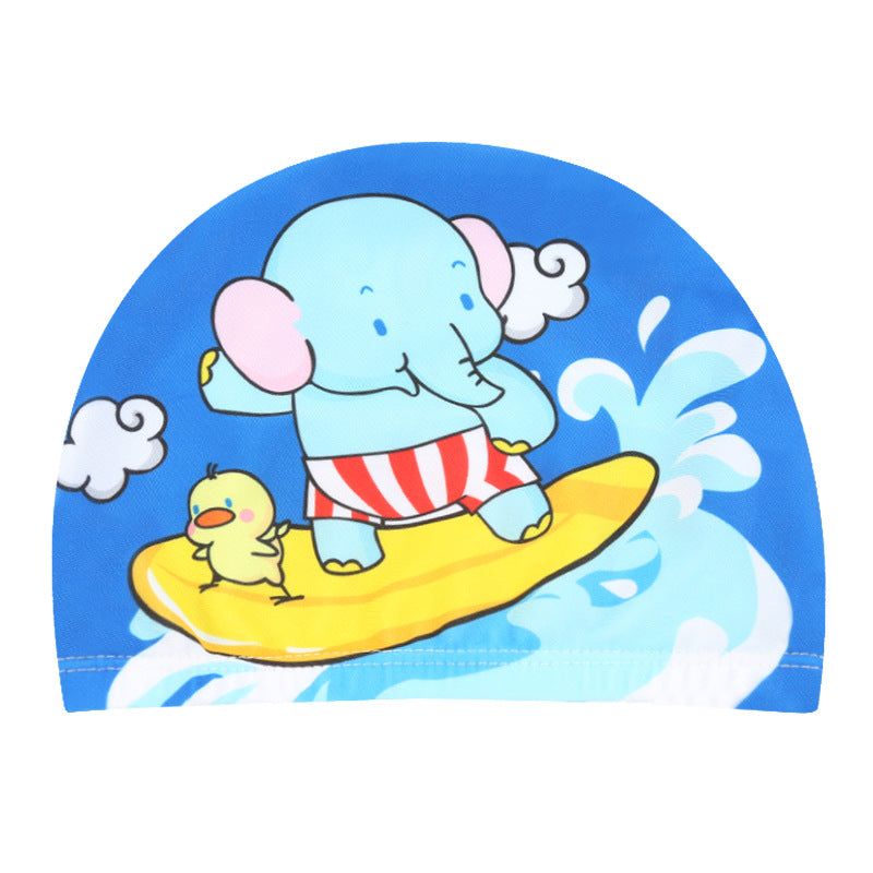 Children's Swimming Hat Printed Cartoon Comfortable Swimming Cloth Hat