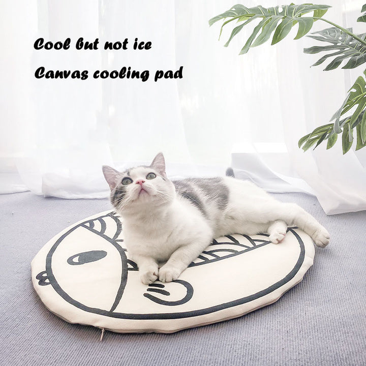 Cartoon Fish Cooling Mat Koi Pattern Pet Mat
