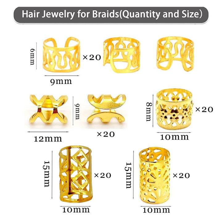 Gold And Silver Hollow Circle Hair Extension Buckle