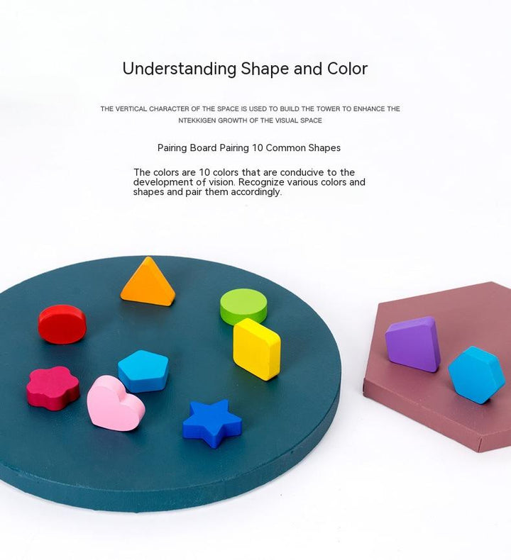 Wooden Three-in-one Digital Board Digital Shape Matching Letter Cognitive Toy