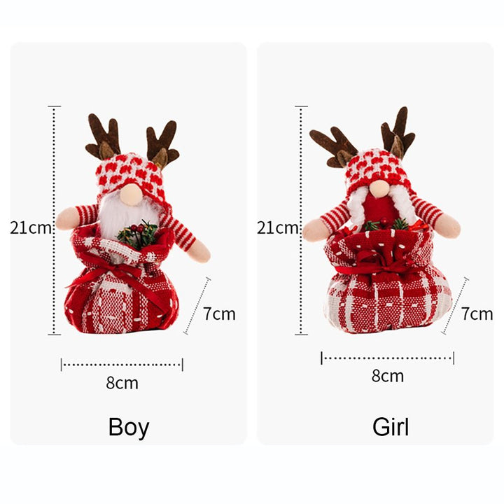 Christmas Decorations Antler Gift Bag Doll