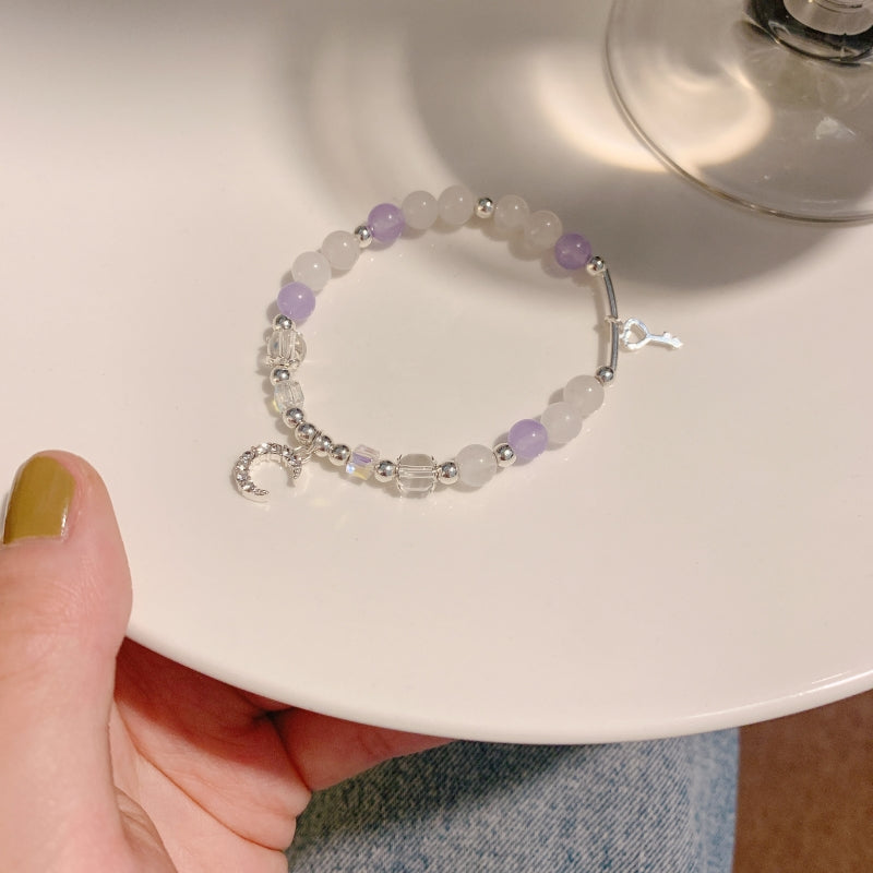 Purple Cool Beaded Bracelet For Women Design
