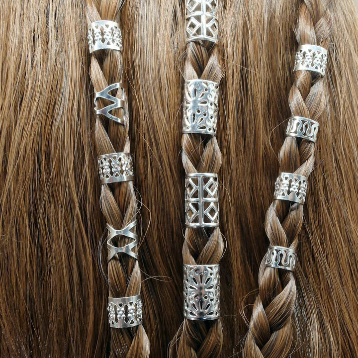 Gold And Silver Hollow Circle Hair Extension Buckle