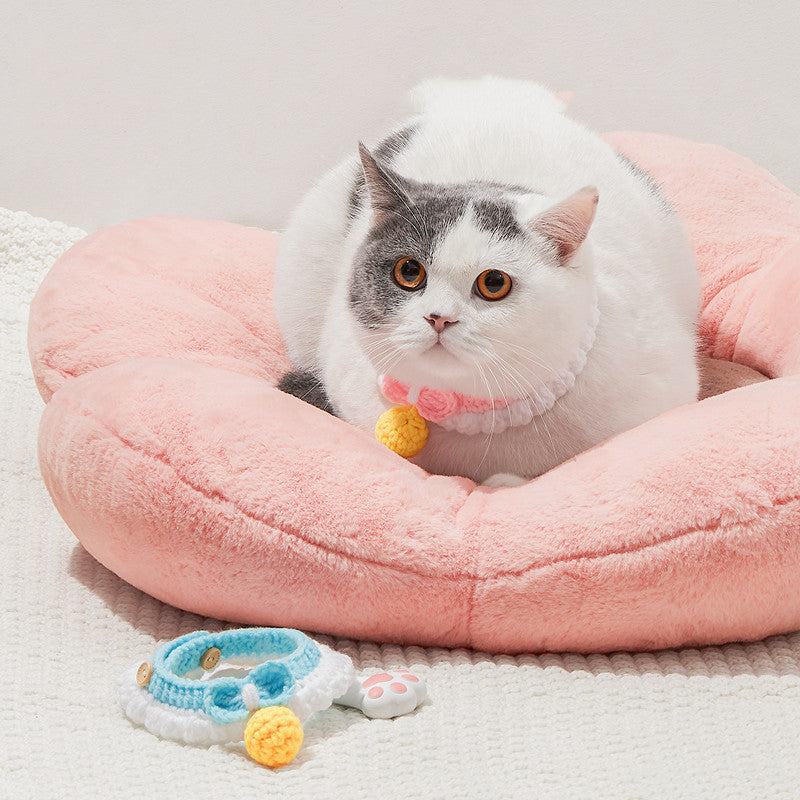 Pet Cat Dog Collar Bib Woolen Collar Saliva Towel Pet Supplies