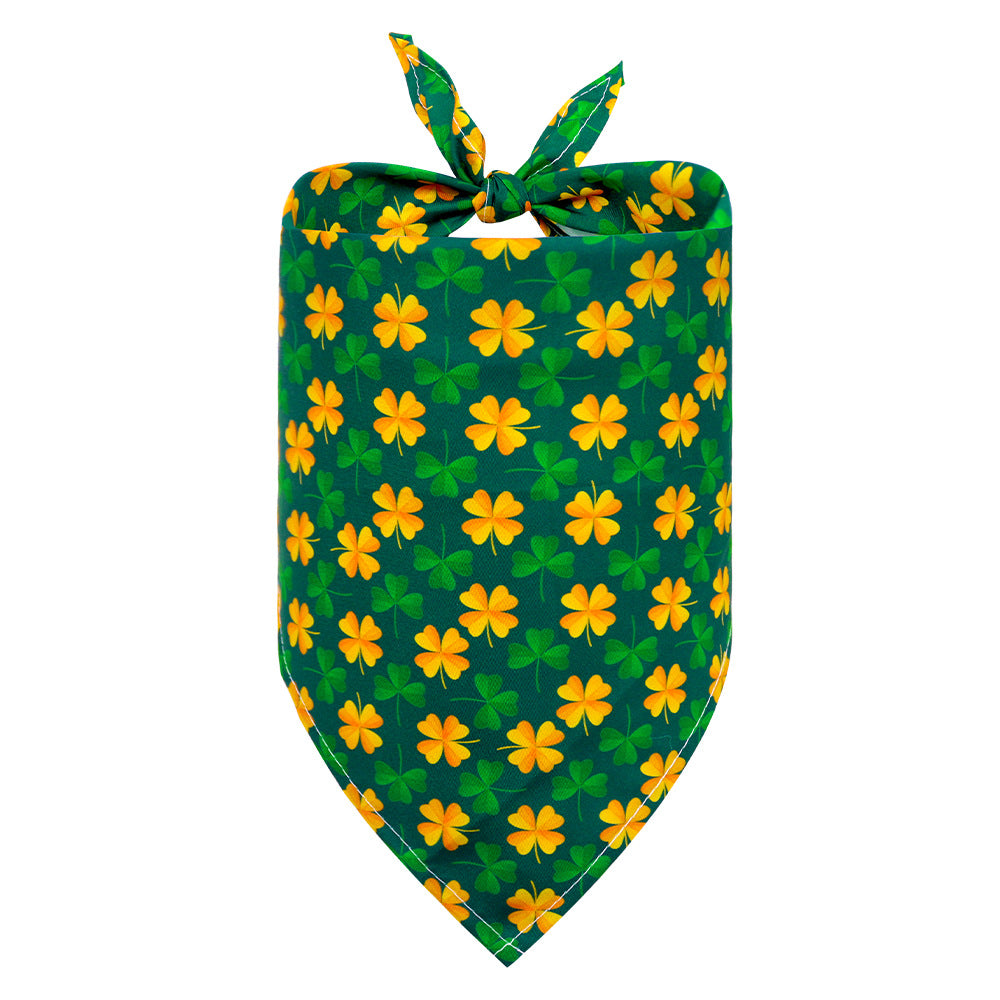 Lucky 4th Leaf Clover Dog Bandana