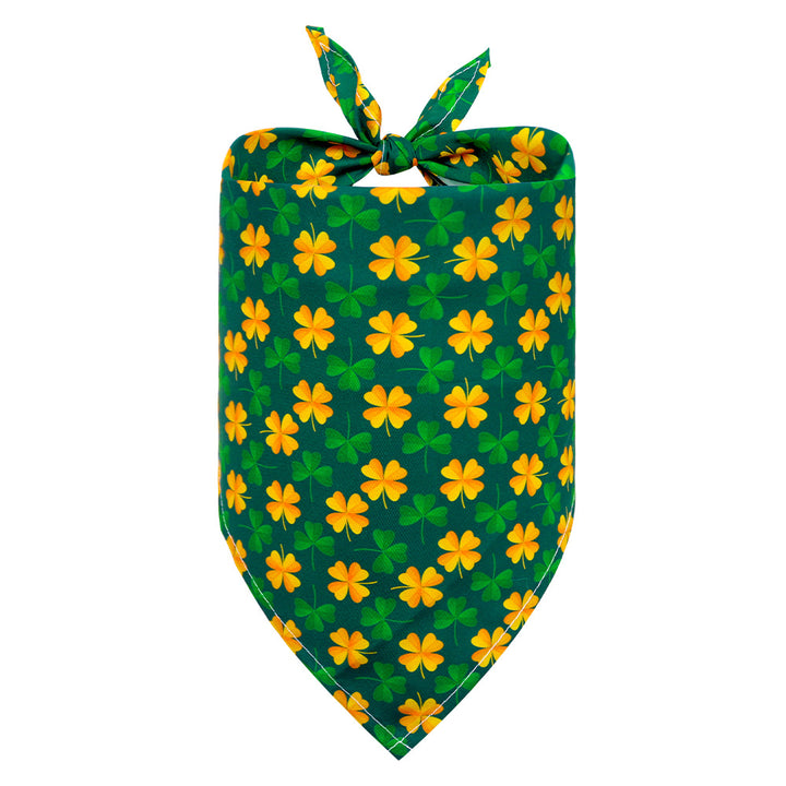 Lucky 4th Leaf Clover Dog Bandana