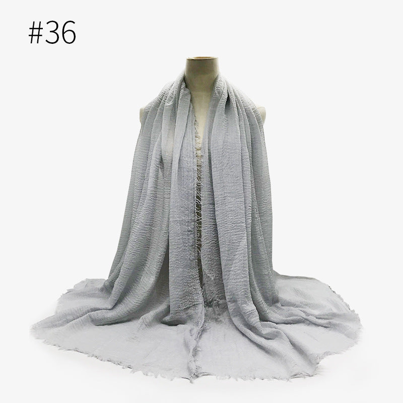 Baotou Scarf Ring Velvet TR Cotton Monochrome Single Product Demolition